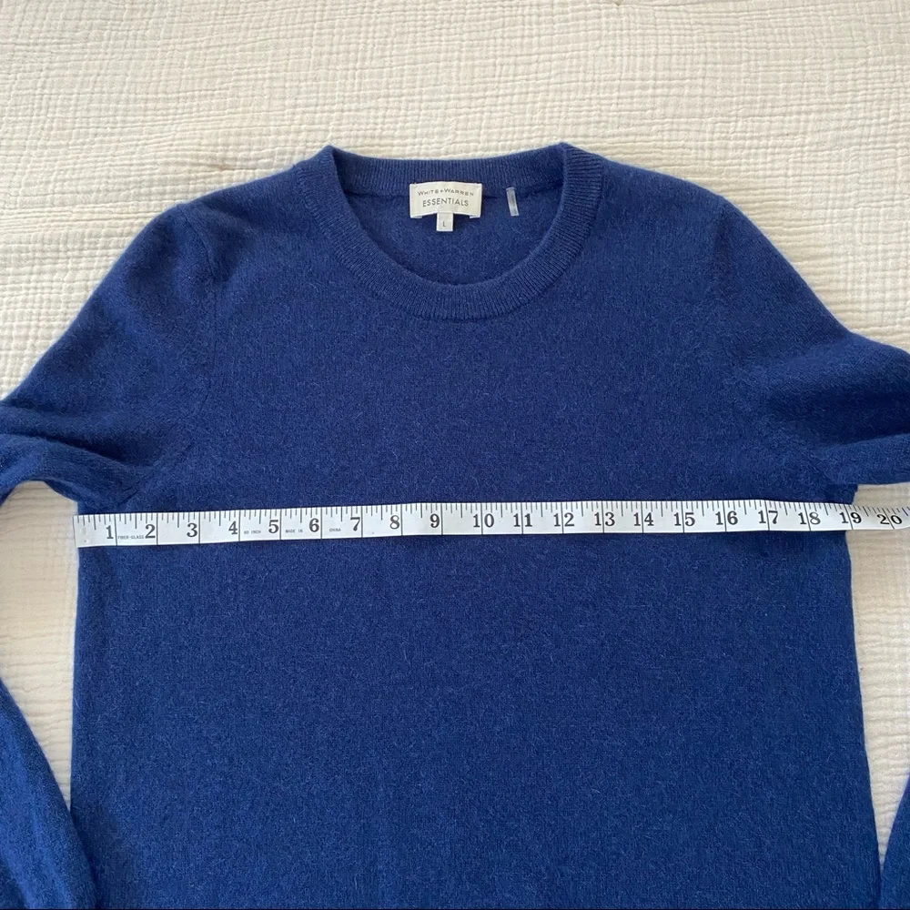 ❌SOLD❌ White + Warren Essentials Navy Cashmere Sweater - Picture 5 of 7